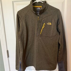 The North Face Gray and Yellow Pullover